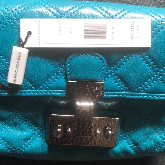 MARC JACOBS Turquoise small clutch w/ chain strap - Picture 2 of 4